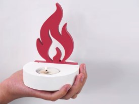 Molde silicona portavela llama 